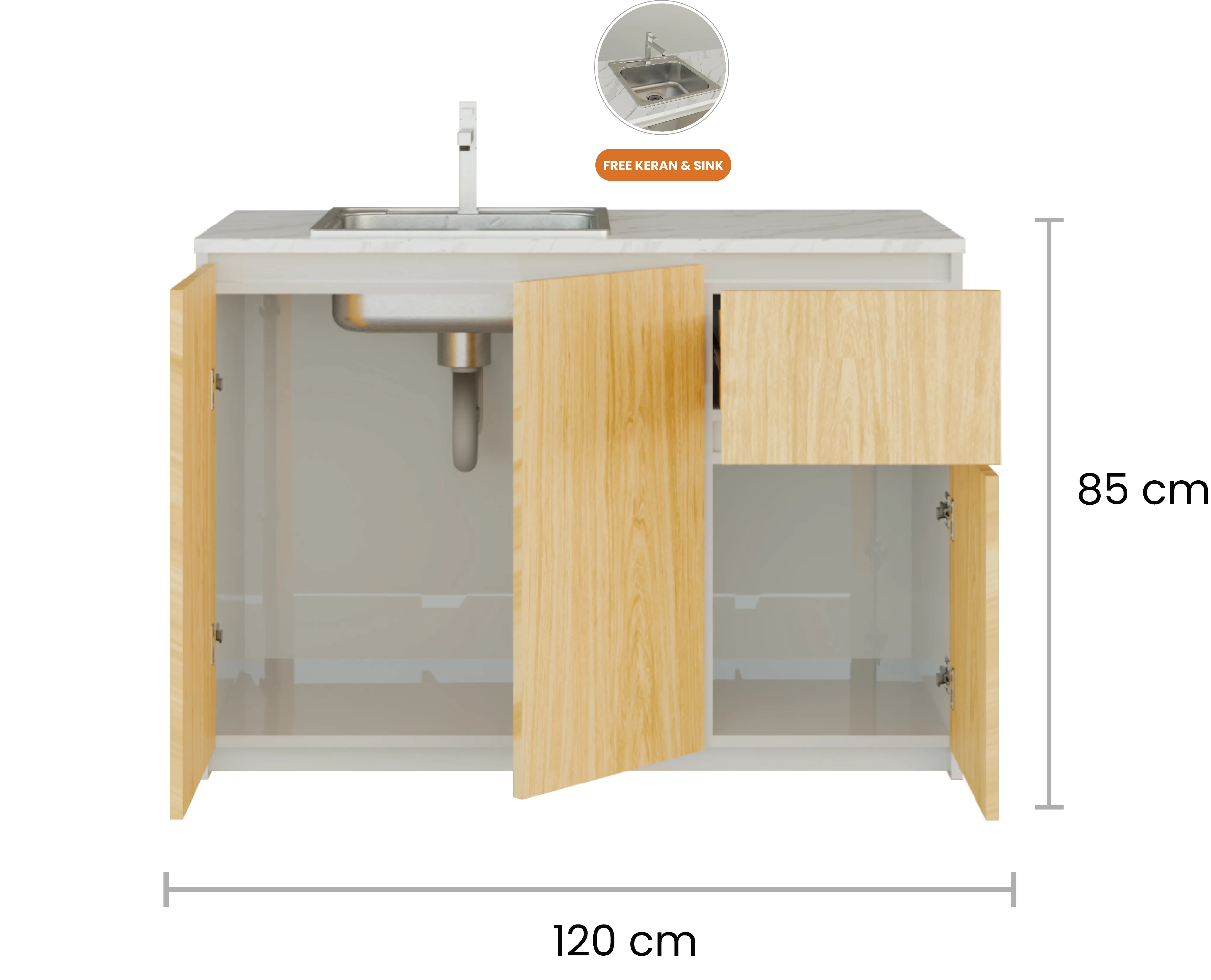 Kitchen Set Vellora 120 B galeri 2