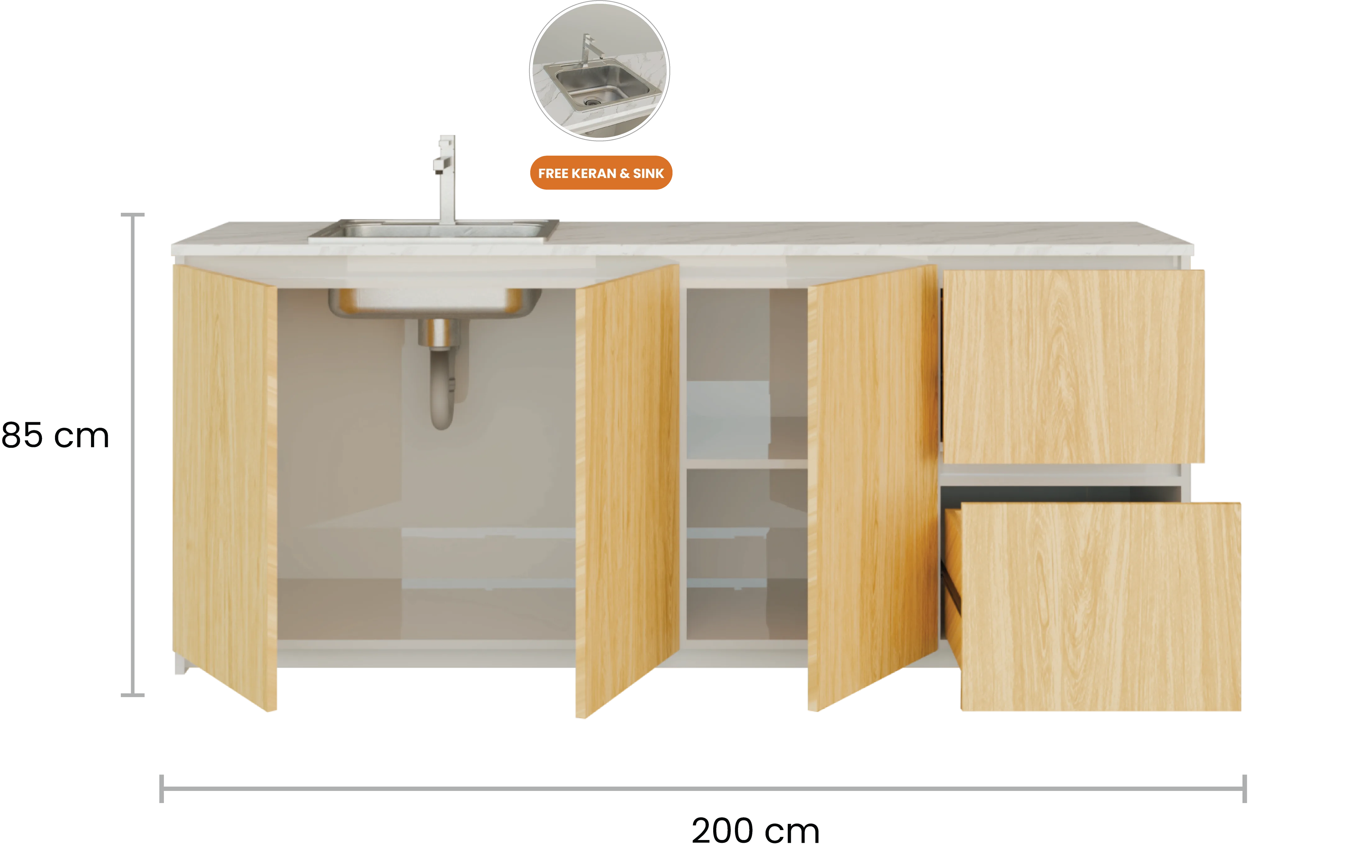 Kitchen Set Vellora 200 B galeri 2
