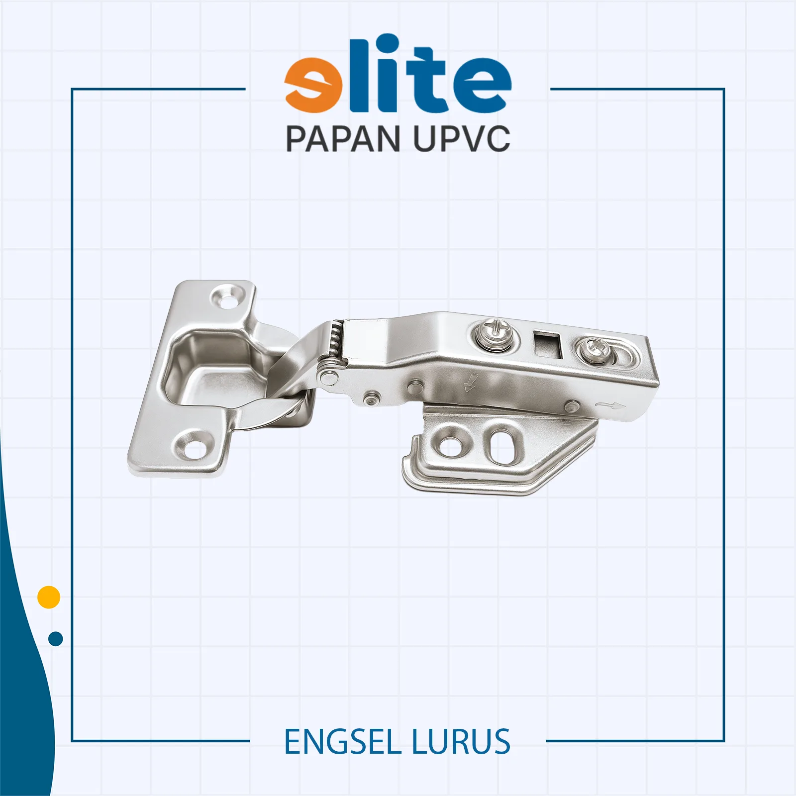 Engsel Lurus detail papan upvc Elite Shop